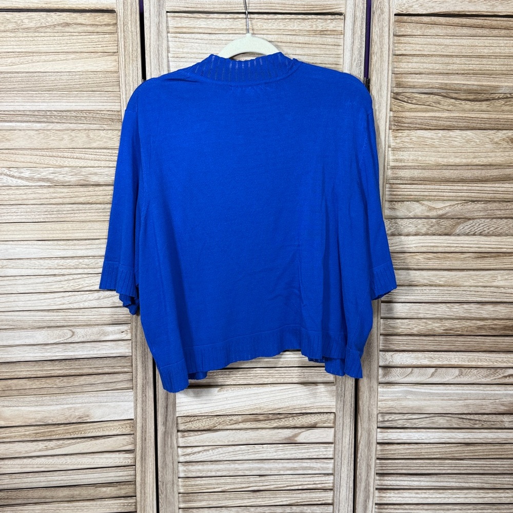 Cable & Gauge Royal Blue Women's Open Cardigan Size 2X - Picture 9 of 9